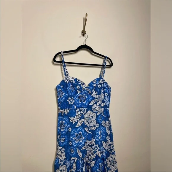 Farm Rio Full Of Flowers Sweetheart Midi Dress - Picture 6 of 8